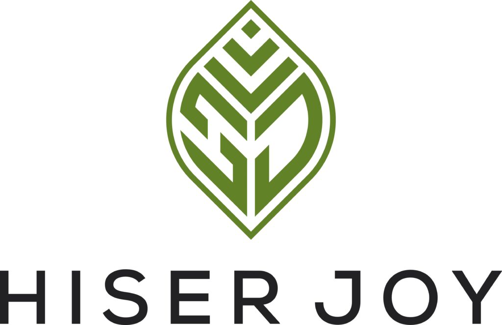 A logo with a leaf.